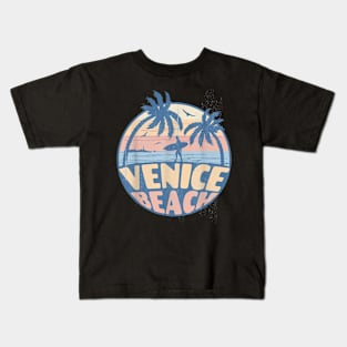 Venice Florida Beach Surf Summer Vacation Kids T-Shirt